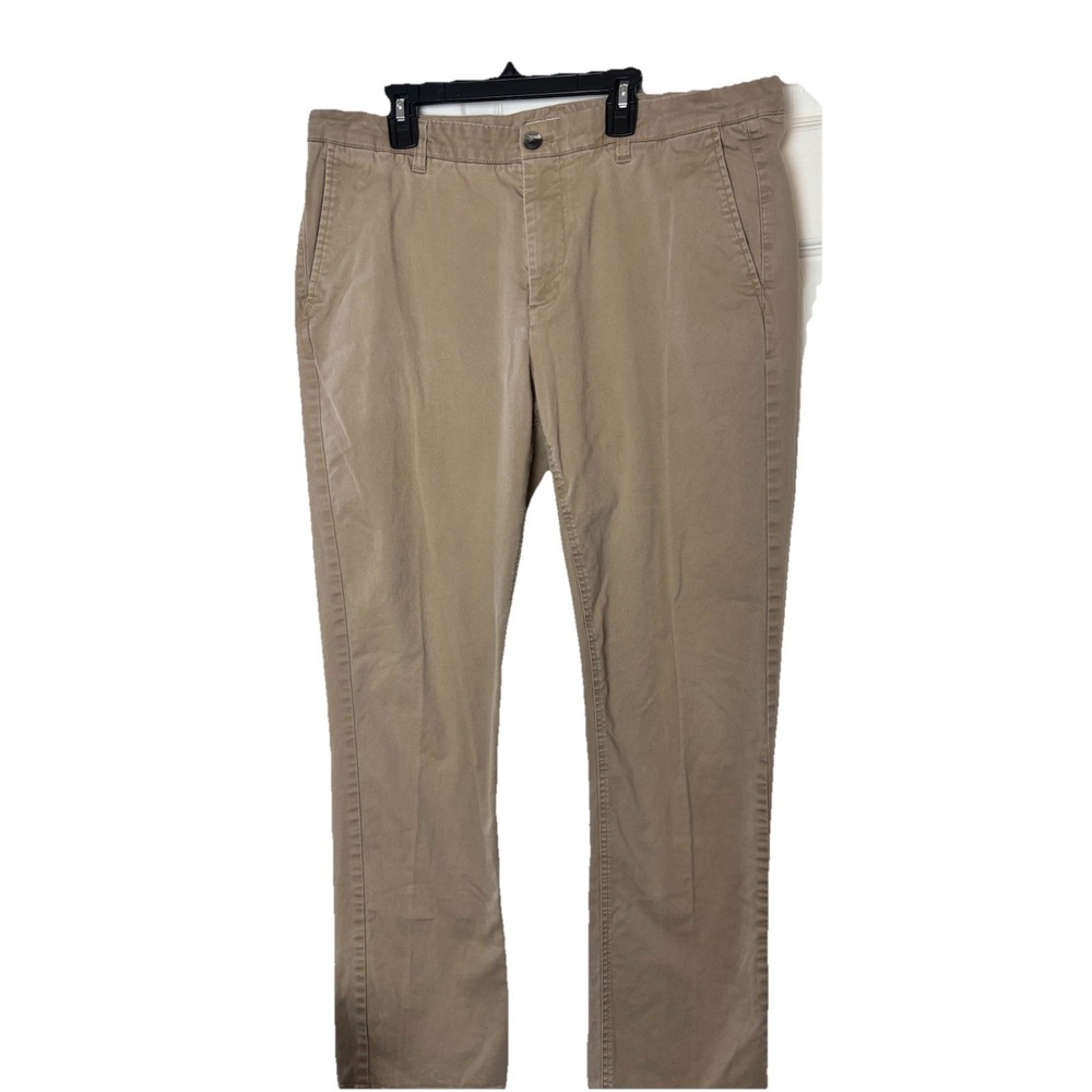 Hawker Rye Mens Chino Pants Size 36x31 Khaki Relaxed Fit Stretch Mid‎ Rise